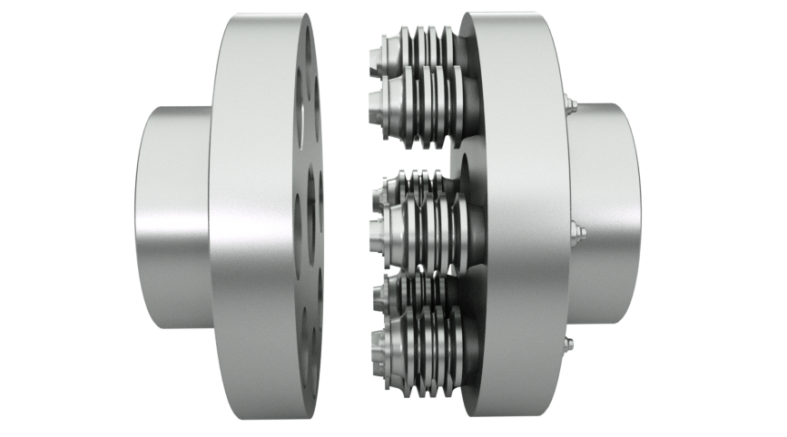 Design flexible coupling side view