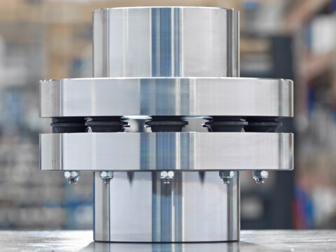 Flexible coupling for shock and vibration damping. - RENK