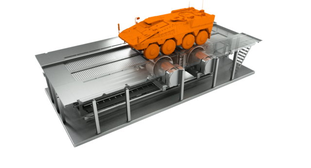 Performance chassis dynos for militäry vegicles - RENK